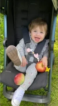 Child sitting in s stroller